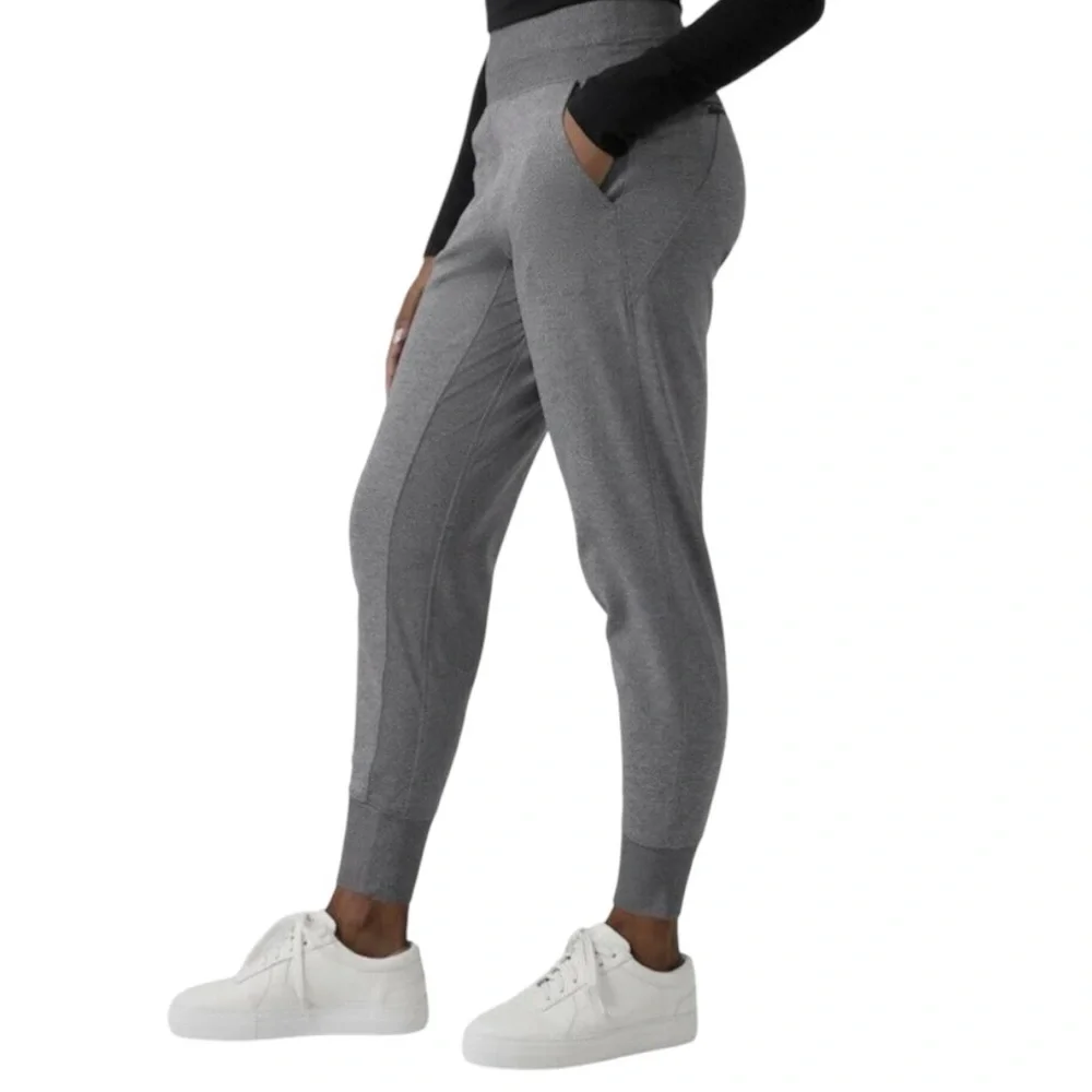 Athleta Venice Women’s High-Rise Gray Joggers, Size Small